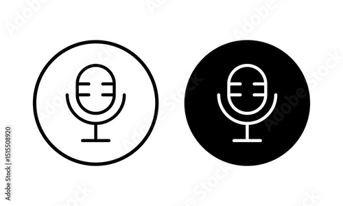 Microphone icon vector illustration. karaoke sign and symbol