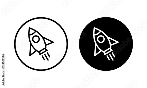 Rocket icon vector illustration. Startup sign and symbol. rocket launcher icon