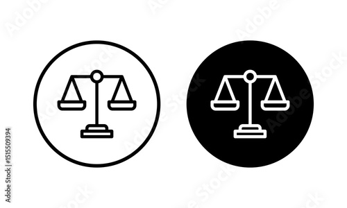 Scales icon vector illustration. Law scale icon. Justice sign and symbol