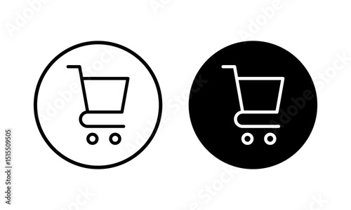 Shopping icon vector illustration. Shopping cart sign and symbol. Trolley icon