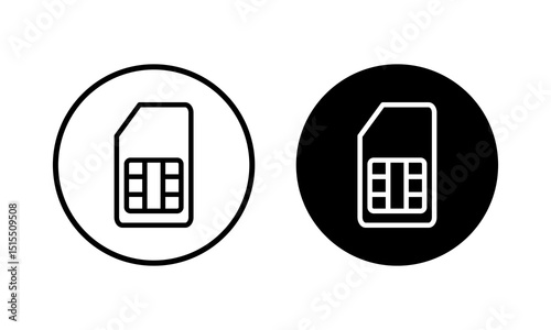Sim card icon vector illustration. dual sim card sign and symbol