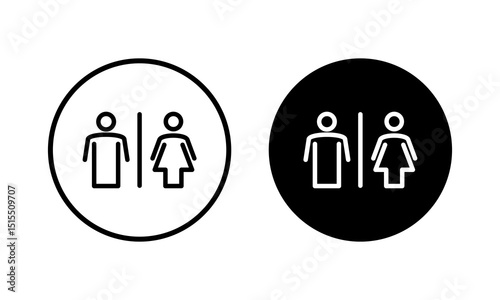 Toilet icon vector illustration. Girls and boys restrooms sign and symbol. bathroom sign. wc, lavatory
