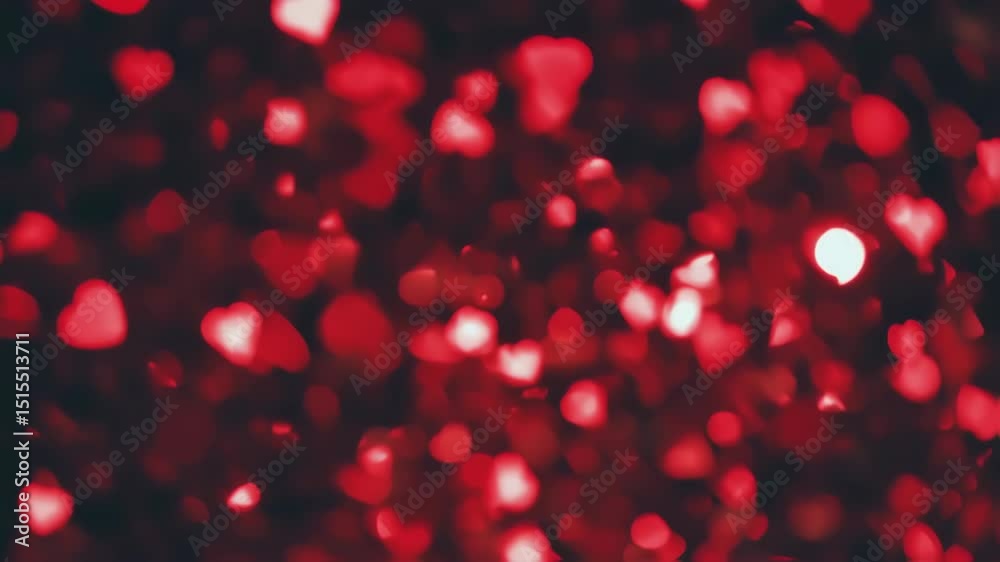 Abstract red bokeh with light dark background copy space for advertising video footage Christmas greeting 