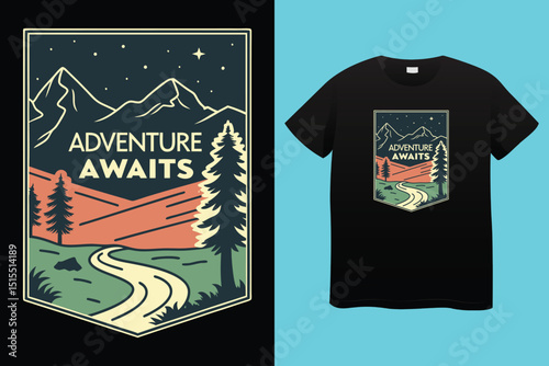 Camping T-Shirt Design – Adventure, Nature, and Outdoor Lifestyle Graphic Tee.