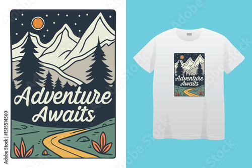 Camping T-Shirt Design – Nature, Adventure, and Outdoor Explorer Graphic Tee.