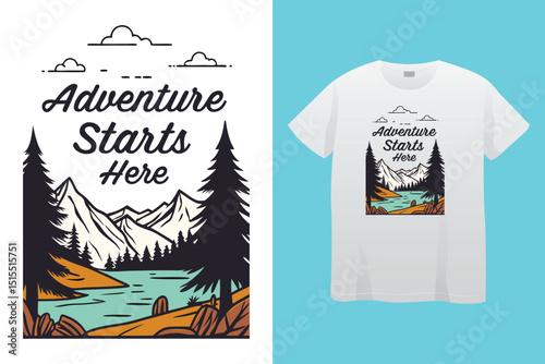 Camping T-Shirt Design – Nature, Adventure, and Outdoor Explorer Graphic Tee.