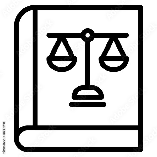 Legal book icon in vector illustration