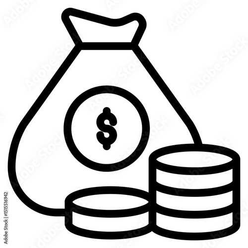 Finance icon in vector illustration