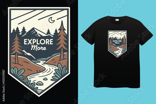 Camping T-Shirt Design – Outdoor Adventure, Nature Lover, and Wilderness Graphic Tee.