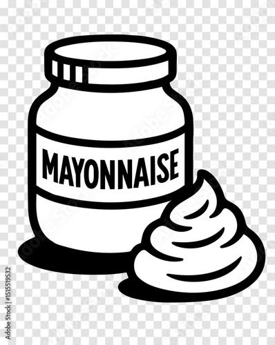 A jar of mayonnaise is shown with a dollop of whipped cream on top