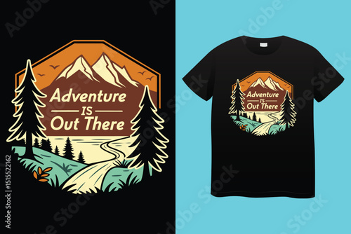 Camping T-Shirt Design – Outdoor Adventure, Nature, Wilderness, and Hiking Graphic Tee.