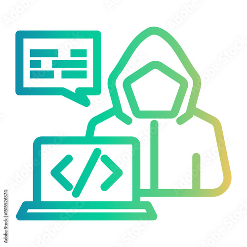 programmer Line Gradient Icon