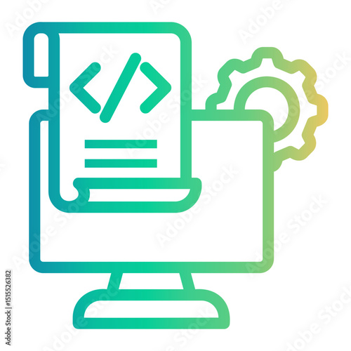 software Line Gradient Icon