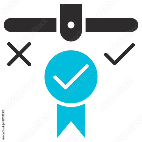 Morality Glyph Blue Grey Icon