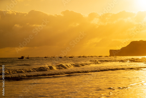 Praia Redonda ao amanhecer, Icapuí, Ceará, Brasil 