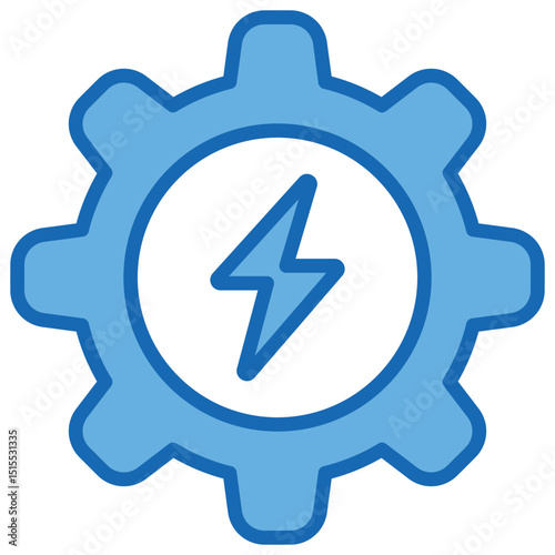 Electricity Blue White Icon