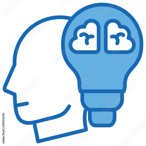 Innovation Blue White Icon