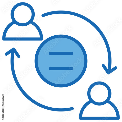 Equality Blue White Icon