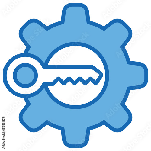 Access Blue White Icon