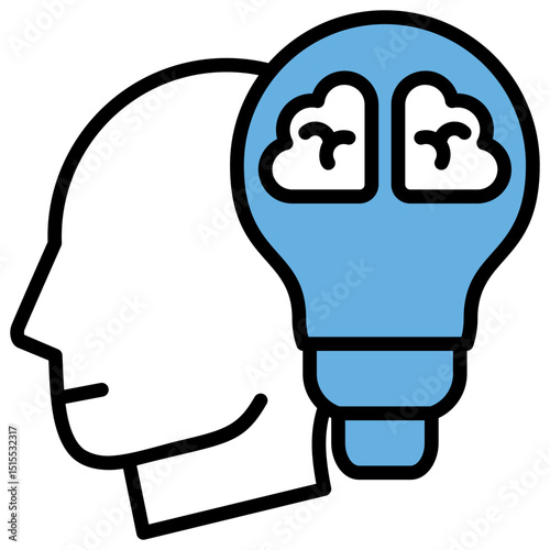 Innovation Blue Black Icon