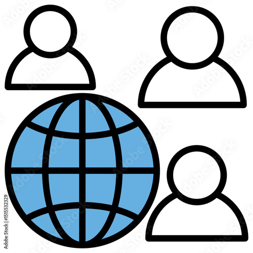 Public Blue Black Icon