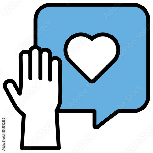 Volunteer Blue Black Icon