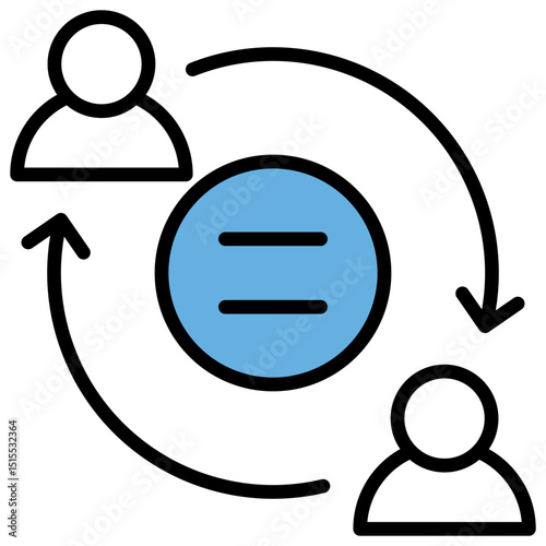 Equality Blue Black Icon
