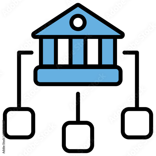 Governance Blue Black Icon