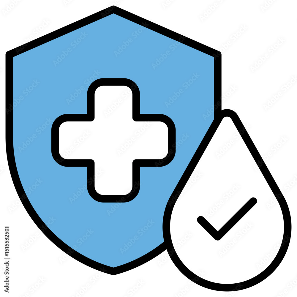 Sanitation Blue Black Icon Sanitation Blue Black Icon