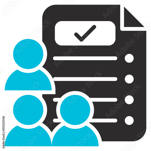 Social Norms Glyph Blue Grey Icon