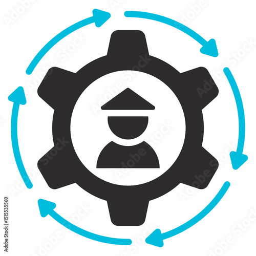 Tradition Glyph Blue Grey Icon