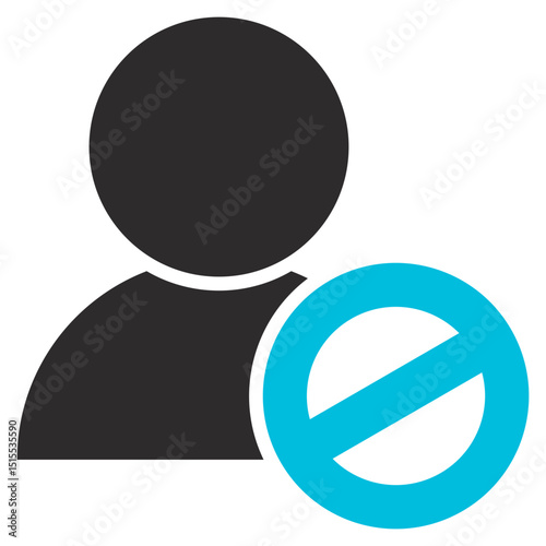 Discrimination Glyph Blue Grey Icon