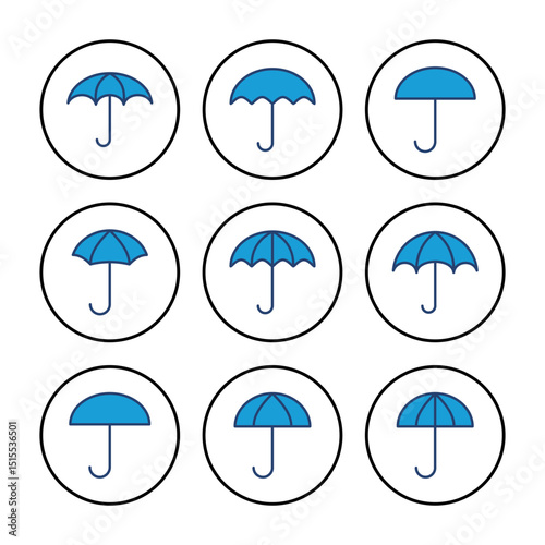 Umbrella icon vector. umbrella sign icon