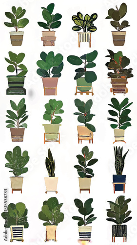 Indoor Plants and Modern Decor: Vibrant Greenery and Abstract Botanical Art in Contemporary Home Design