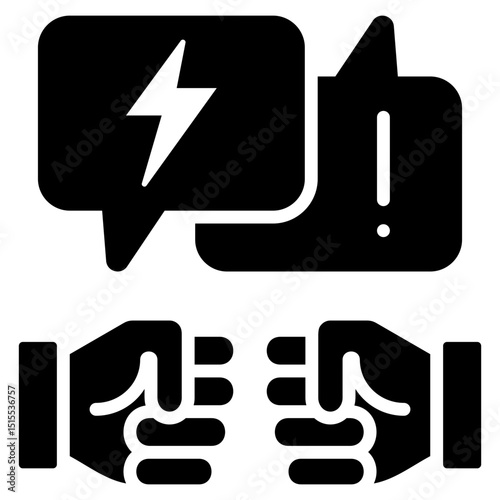 Conflict Glyph Icon