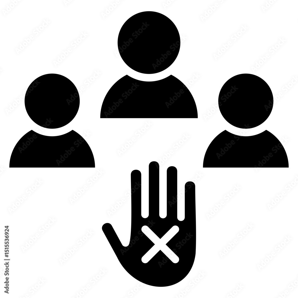 Exclusion Glyph Icon Exclusion Glyph Icon