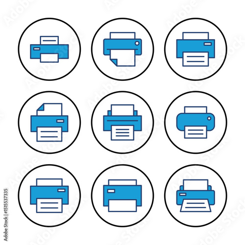 Print icon vector. printer icon vector.