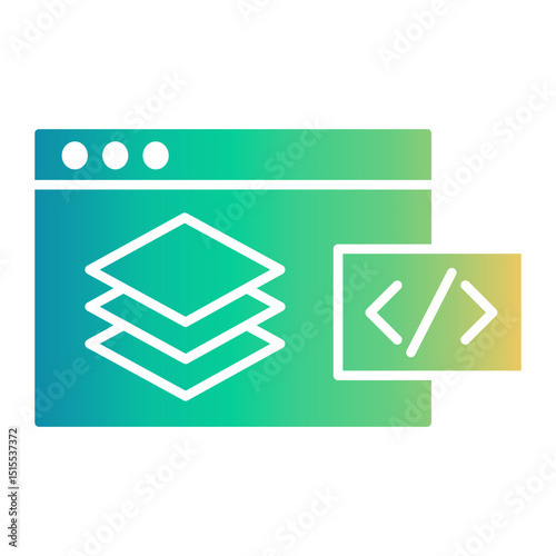 full stack Gradient icon