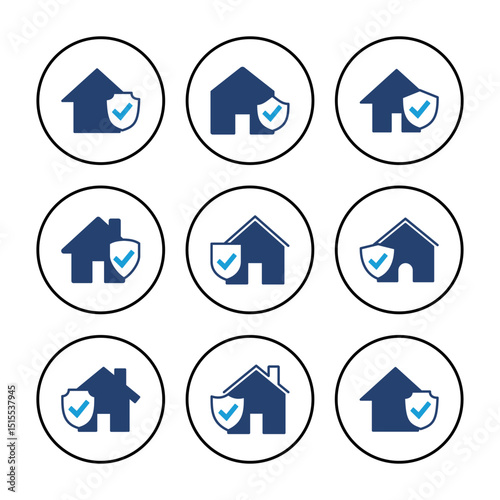house insurance icon vector. house protection icon.