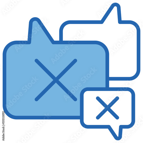 Stereotype Blue White Icon