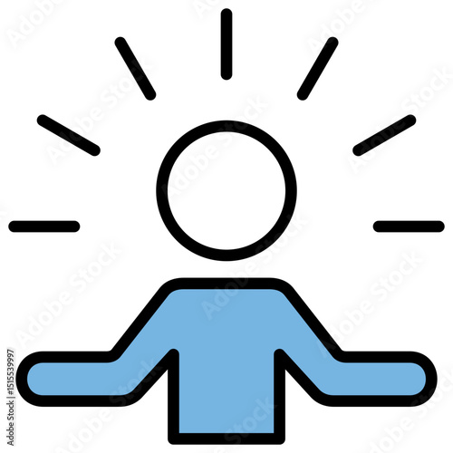 Spirituality Blue Black Icon