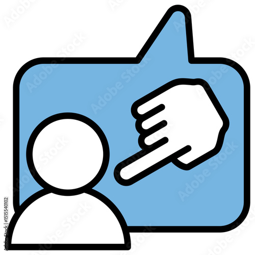 Prejudice Blue Black Icon