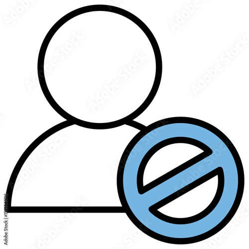 Discrimination Blue Black Icon