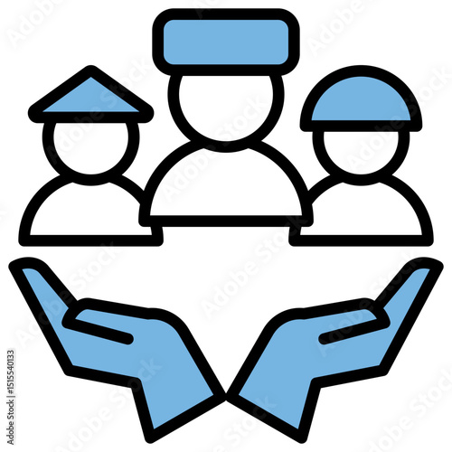 Inclusion Blue Black Icon