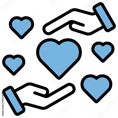 Solidarity Blue Black Icon