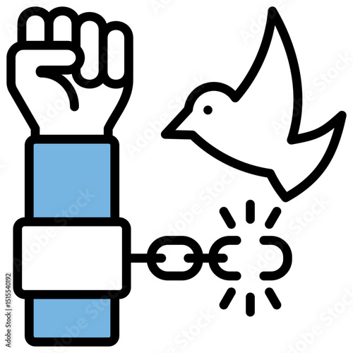 Freedom Blue Black Icon