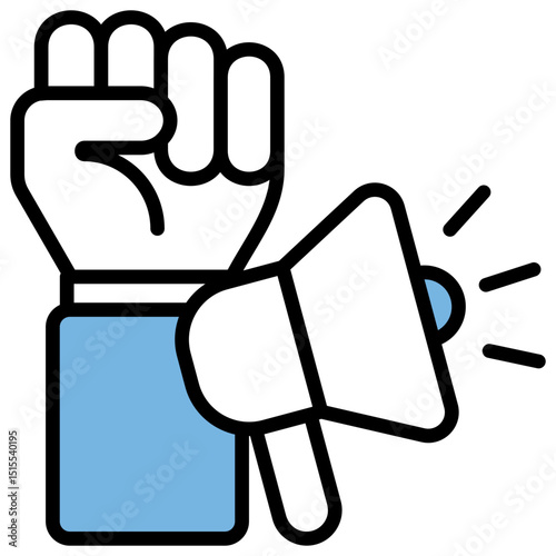 Activism Blue Black Icon