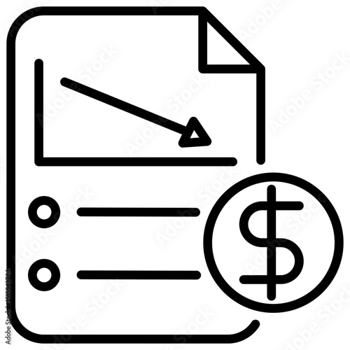 Deficit Outline Icon