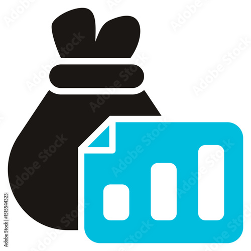 Capital Glyph Blue Grey Icon