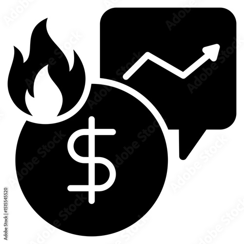 Inflation Glyph Icon